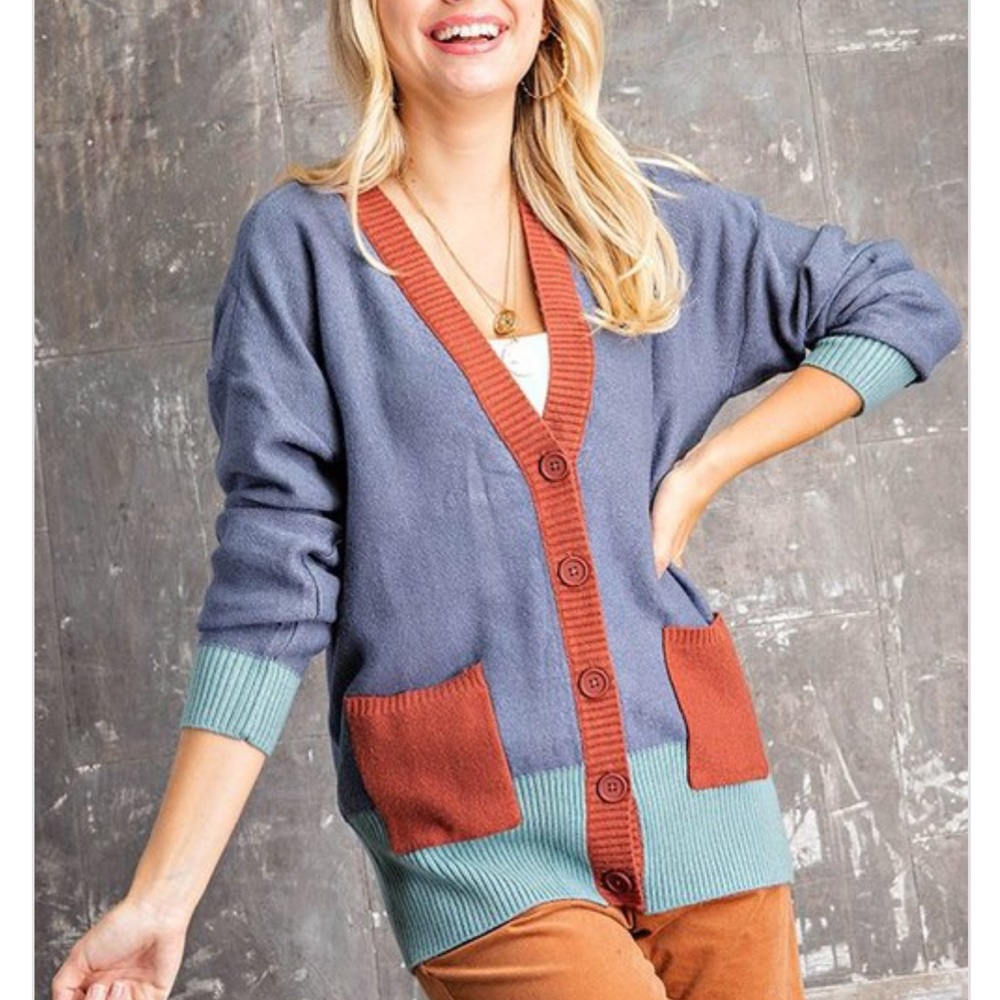 NEW knit sweater cardigan with pockets